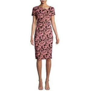 Donna Karan Sheath Dress with Asymmetrical Neckline